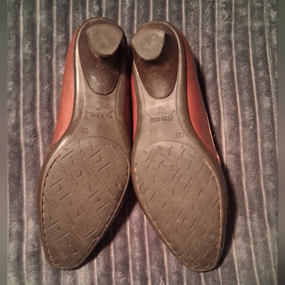 🐎PIKOLINOS Chestnut Leather Loafers Size 37 - Picture 6 of 6